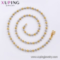 44676 xuping multicolor fashion bead necklace, latest design unisex chain necklace